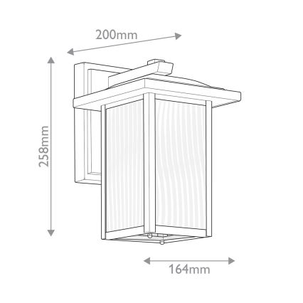 Kichler - Udendørs væglampe CAPPANNA S 1xE27/60W/230V IP44 sort