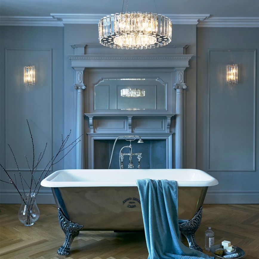 Kichler - LED pendel til badeværelse CRYSTAL SKYE 8xG9/3W/230V IP44