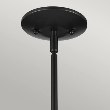 Kichler - Lysekrone på stang DEELA 1xE27/60W/230V Ø 17,8 cm sort