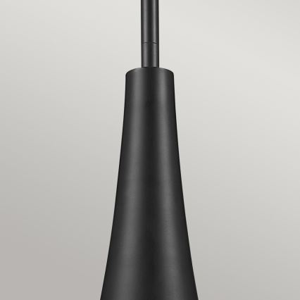 Kichler - Lysekrone på stang DEELA 1xE27/60W/230V Ø 17,8 cm sort
