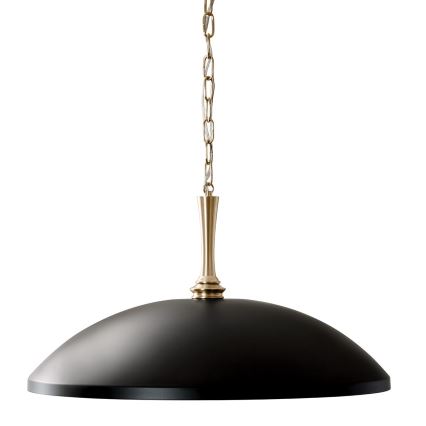 Kichler - Pendel med kædeophæng DELAROSA 1xE27/60W/230V sort/messing