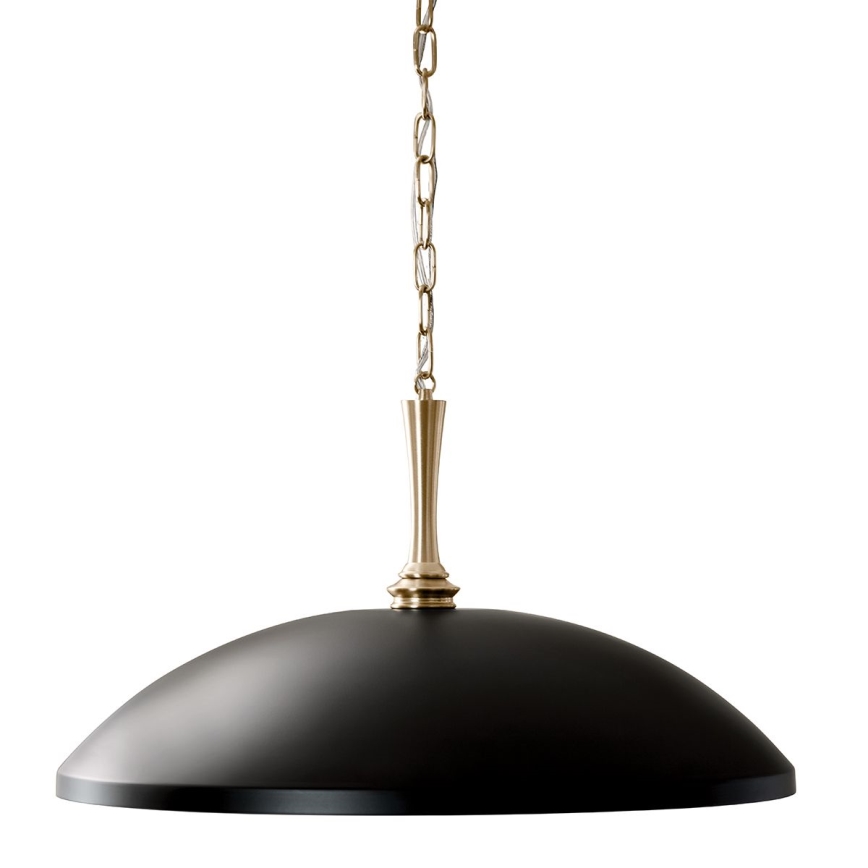 Kichler - Pendel med kædeophæng DELAROSA 1xE27/60W/230V sort/messing