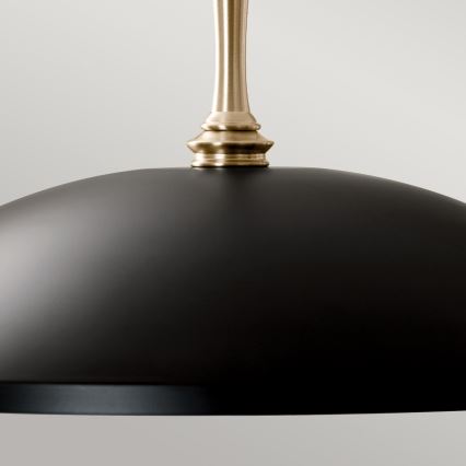 Kichler - Pendel med kædeophæng DELAROSA 1xE27/60W/230V sort/messing