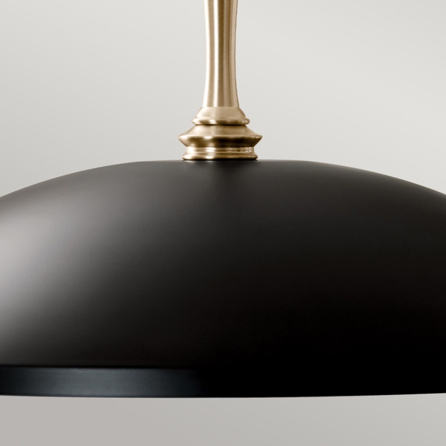 Kichler - Pendel med kædeophæng DELAROSA 1xE27/60W/230V sort/messing
