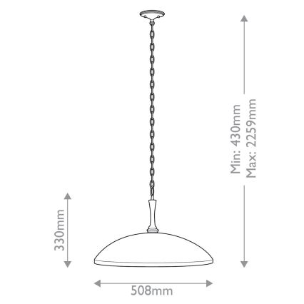 Kichler - Pendel med kædeophæng DELAROSA 1xE27/60W/230V sort/messing