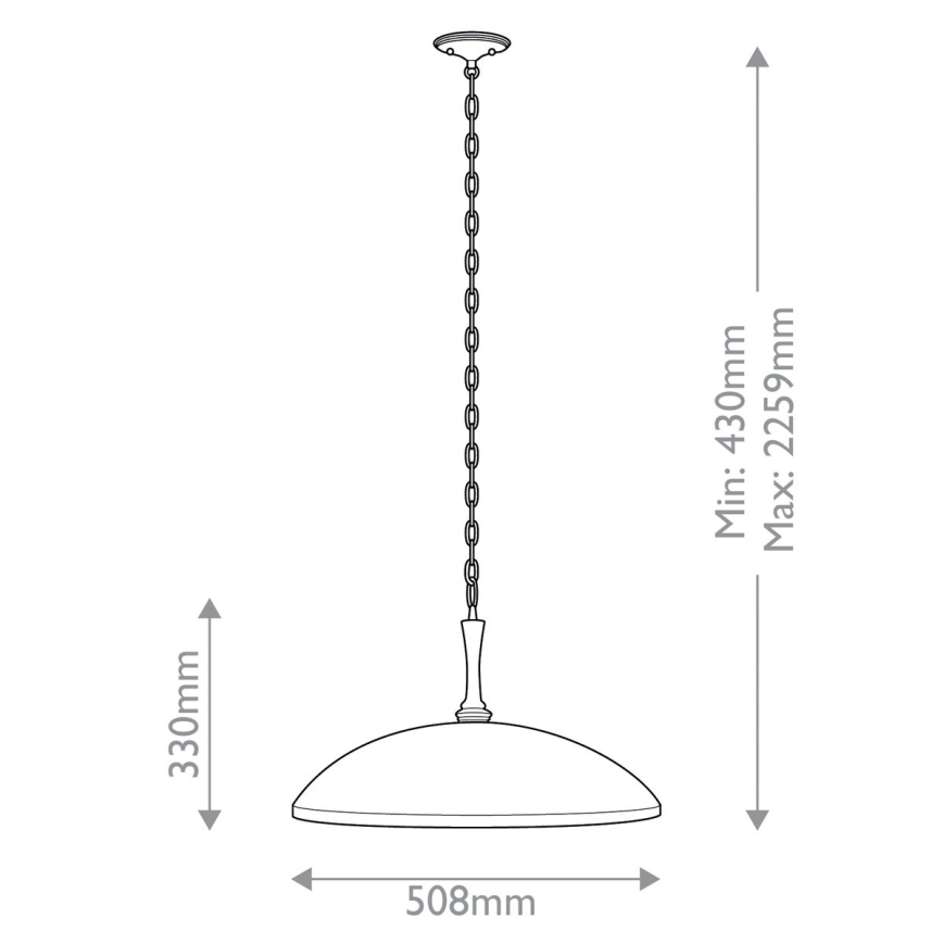 Kichler - Pendel med kædeophæng DELAROSA 1xE27/60W/230V sort/messing
