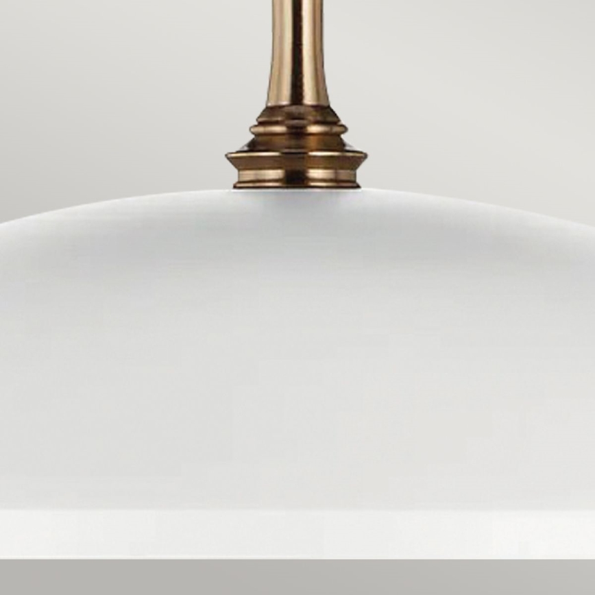 Kichler - Pendel med kædeophæng DELAROSA 1xE27/60W/230V hvid/messing