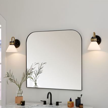 Kichler - LED Væglampe til badeværelse FARUM 1xG9/3W/230V IP44 sort/messing