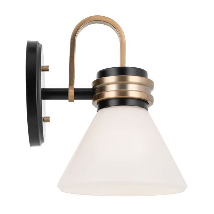 Kichler - LED Væglampe til badeværelse FARUM 1xG9/3W/230V IP44 sort/messing