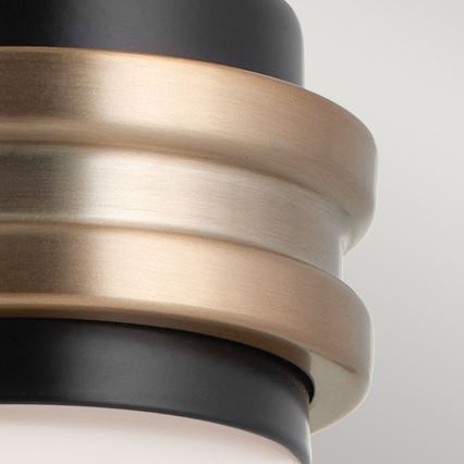 Kichler - LED Væglampe til badeværelse FARUM 1xG9/3W/230V IP44 sort/messing