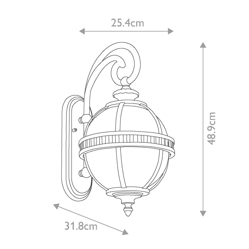 Kichler - Udendørs væglampe HALLERON 2xE14/40W/230V IP44