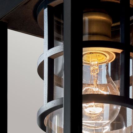 Kichler - Udendørs væglampe HONE M 1xE27/60W/230V IP44 sort