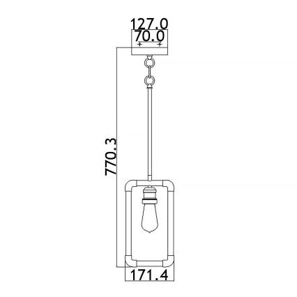 Kichler - Pendellampe IMAHN 1xE27/60W/230V