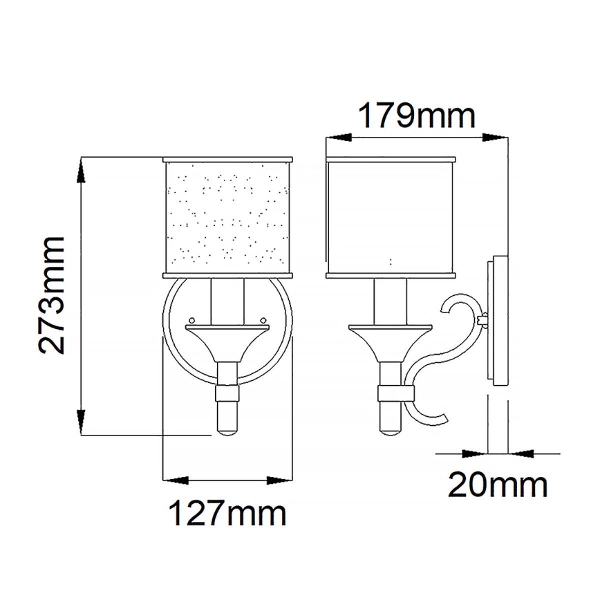 Kichler - Væglampe LACEY 1xE14/40W/230V mat krom