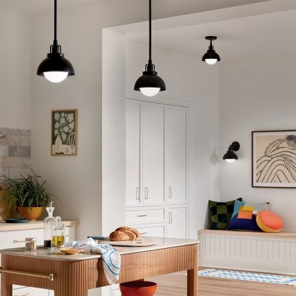 Kichler - Væglampe NIVA 1xE27/40W/230V sort