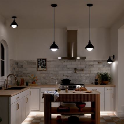 Kichler - Væglampe NIVA 1xE27/40W/230V sort