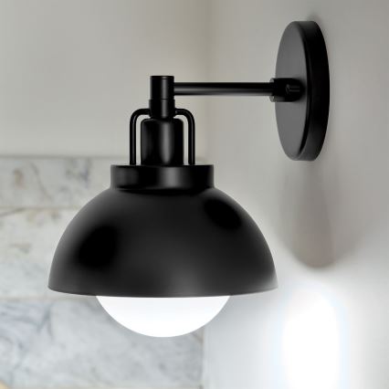 Kichler - Væglampe NIVA 1xE27/40W/230V sort