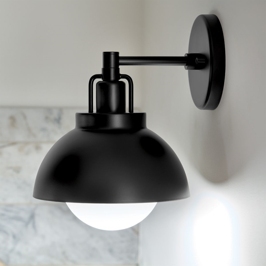 Kichler - Væglampe NIVA 1xE27/40W/230V sort