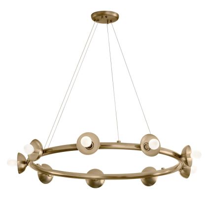 Kichler - Lysekrone med kabel PALTA 9xE14/40W/230V guld