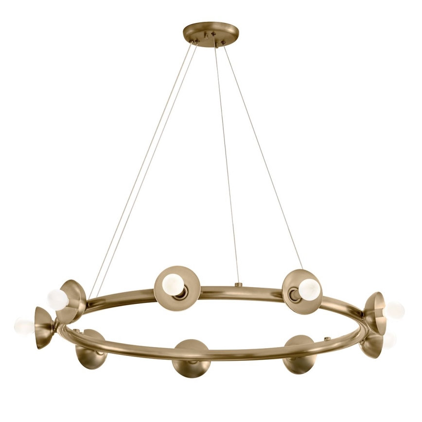 Kichler - Lysekrone med kabel PALTA 9xE14/40W/230V guld