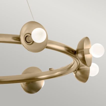 Kichler - Lysekrone med kabel PALTA 9xE14/40W/230V guld