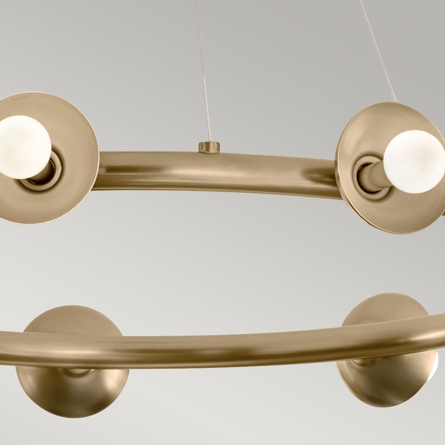 Kichler - Lysekrone med kabel PALTA 9xE14/40W/230V guld
