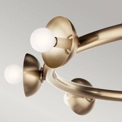 Kichler - Lysekrone med kabel PALTA 9xE14/40W/230V guld