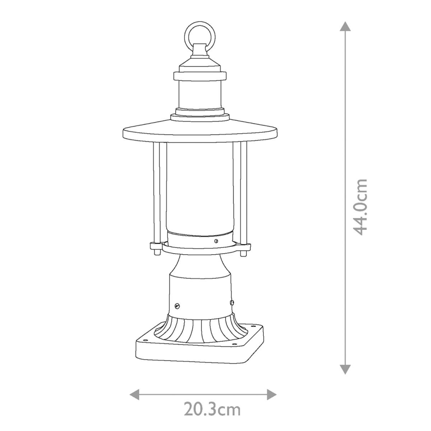 Kichler - Udendørslampe RIVERWOOD 1xE27/60W/230V IP44 sort