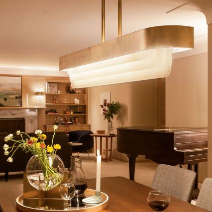 Kichler - LED-pendel med stang SERENE LED/40W/230V guld