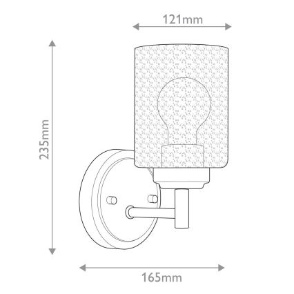 Kichler - Væglampe WINSLOW 1xE27/60W/230V messing