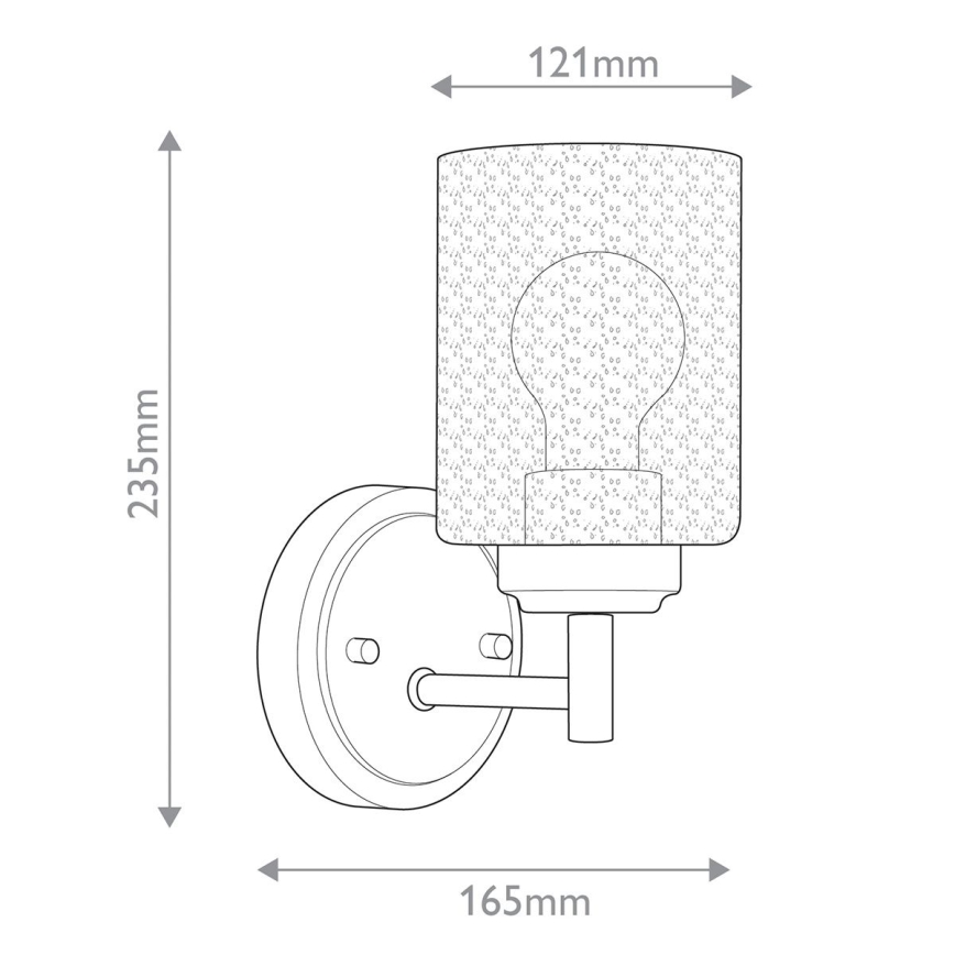 Kichler - Væglampe WINSLOW 1xE27/60W/230V messing