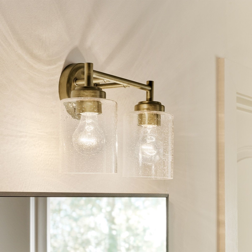 Kichler - Væglampe WINSLOW 2xE27/60W/230V messing