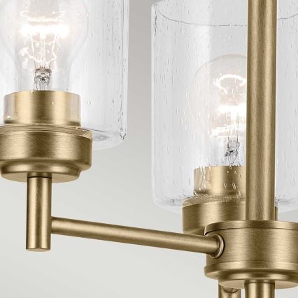 Kichler - Pendel med kædeophæng WINSLOW 3xE27/60W/230V diameter 45,8 cm messing