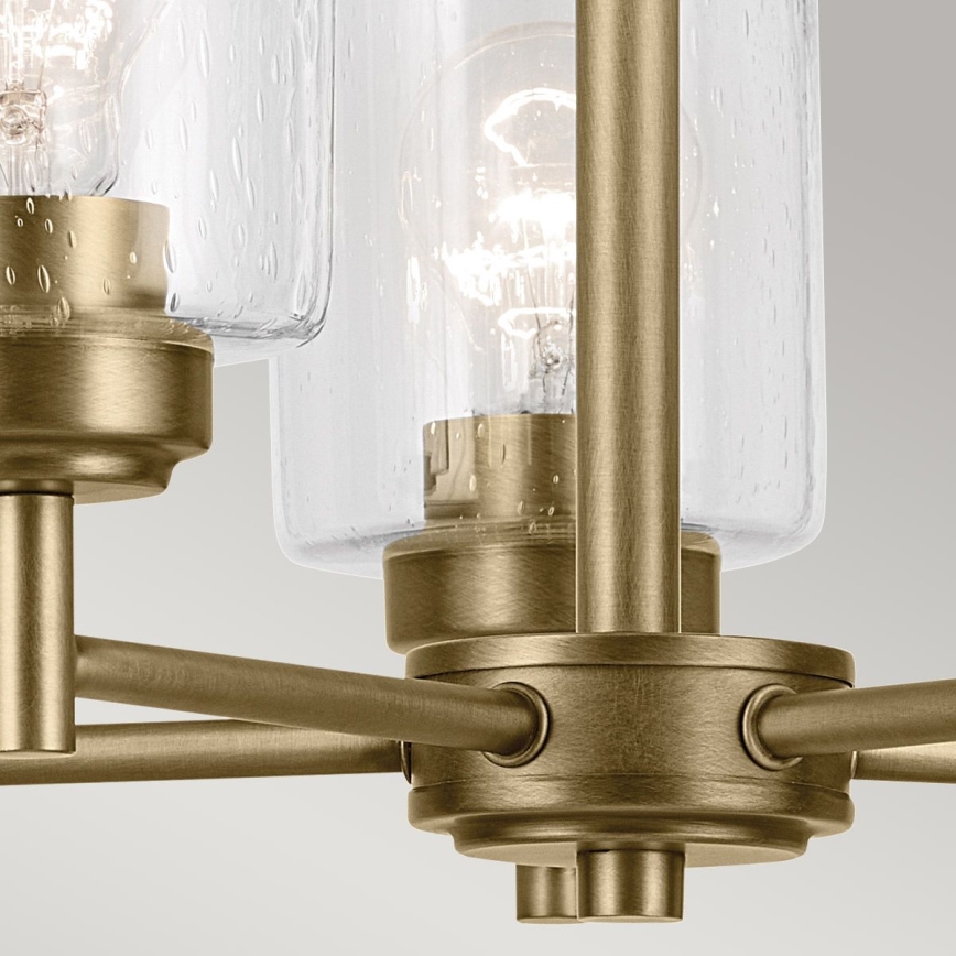 Kichler - Pendel med kædeophæng WINSLOW 5xE27/60W/230V diameter 50,2 cm messing
