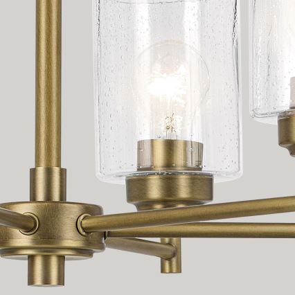 Kichler - Pendel med kædeophæng WINSLOW 6xE27/60W/230V diameter 66 cm messing