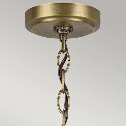 Kichler - Pendel med kædeophæng WINSLOW 6xE27/60W/230V diameter 66 cm messing