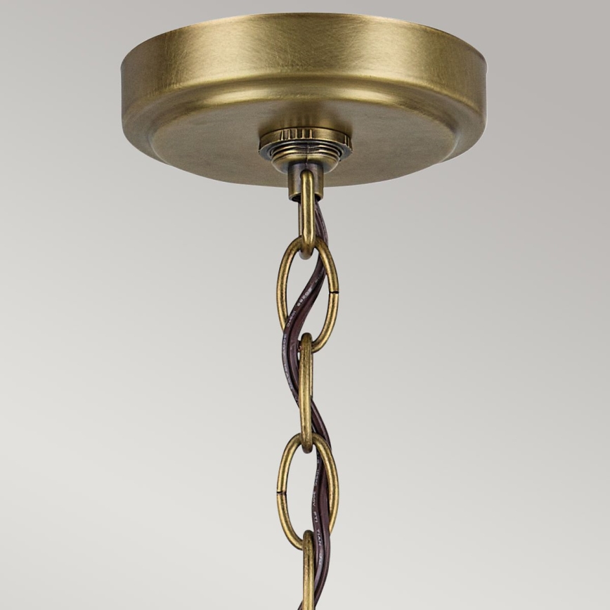 Kichler - Pendel med kædeophæng WINSLOW 6xE27/60W/230V diameter 66 cm messing