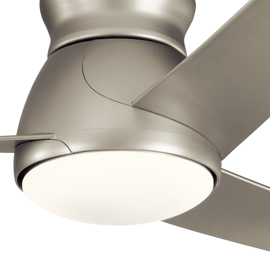 Kichler - LED loftventilator dæmpbar ERIS LED/10W/230V mat krom IP44 + fjernbetjening