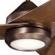 Kichler - LED loftventilator dæmpbar JADE LED/18W/230V brun + fjernbetjening