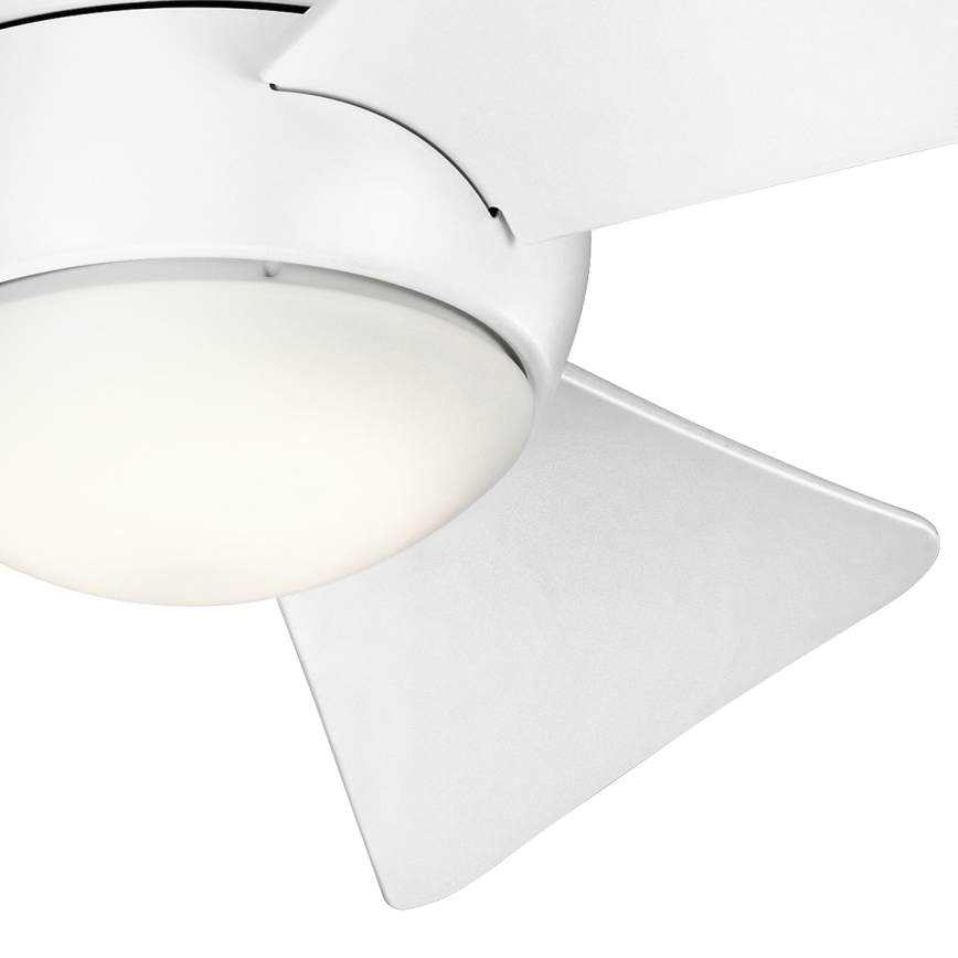 Kichler - LED loftventilator dæmpbar SOLA LED/10W/230V IP23 hvid + fjernbetjening