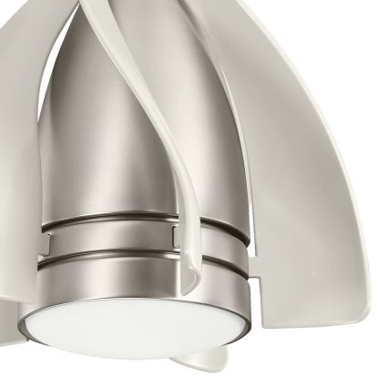 Kichler - LED loftventilator dæmpbar TERNA LED/10W/230V mat krom/hvid + fjernbetjening