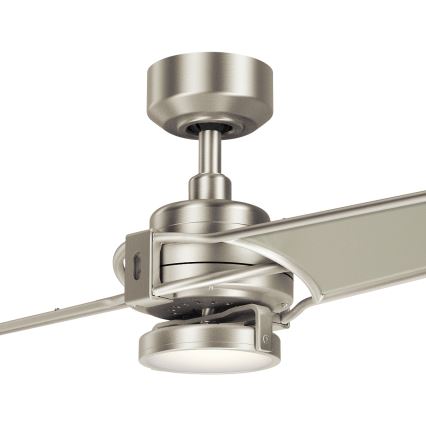 Kichler - LED loftventilator dæmpbar XETY LED/10W/230V  mat krom/sølvfarvet + fjernbetjening
