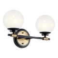 Kichler - LED badeværelsesvæglampe BENNO 2xLED/3W/230V sort/guld IP44