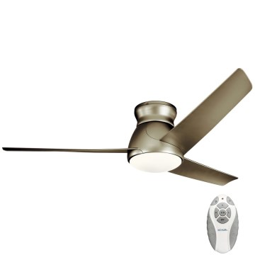 Kichler - LED loftventilator dæmpbar ERIS LED/10W/230V mat krom IP44 + fjernbetjening