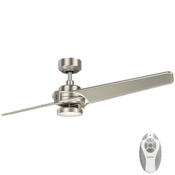 Kichler - LED loftventilator dæmpbar XETY LED/10W/230V  mat krom/sølvfarvet + fjernbetjening