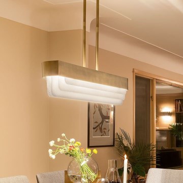 Kichler - LED-pendel med stang SERENE LED/40W/230V guld