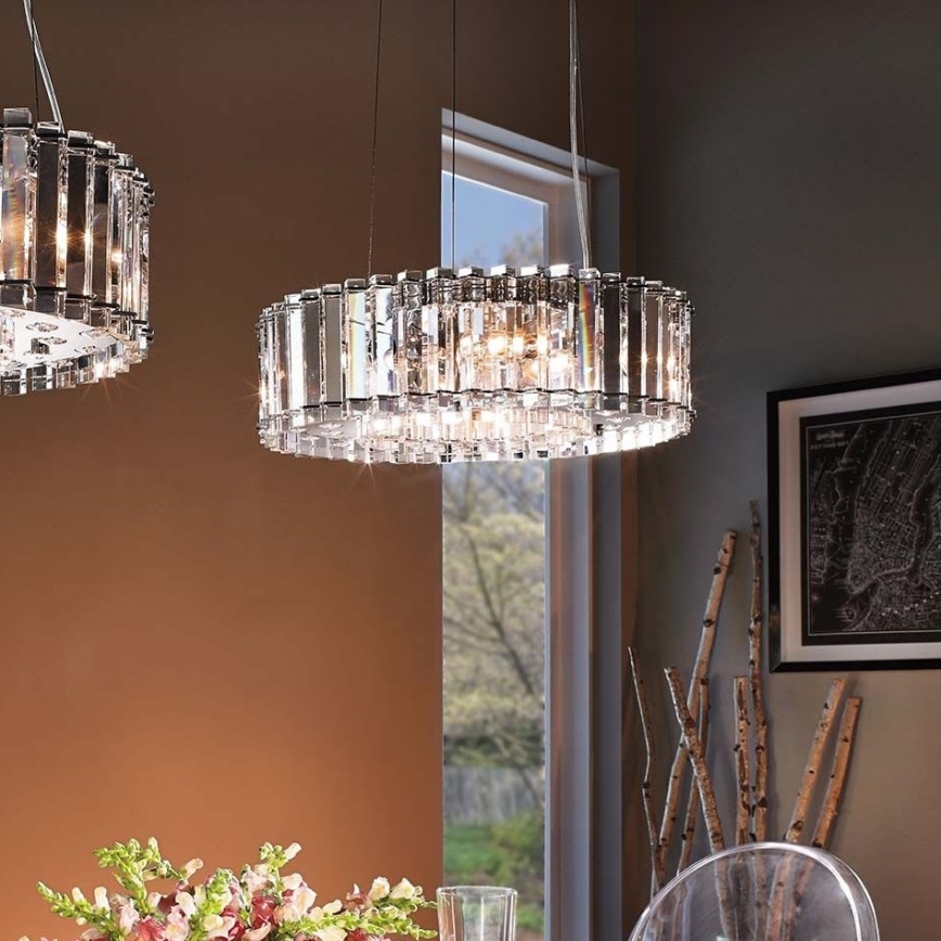 Kichler - LED pendel til badeværelse CRYSTAL SKYE 8xG9/3W/230V IP44