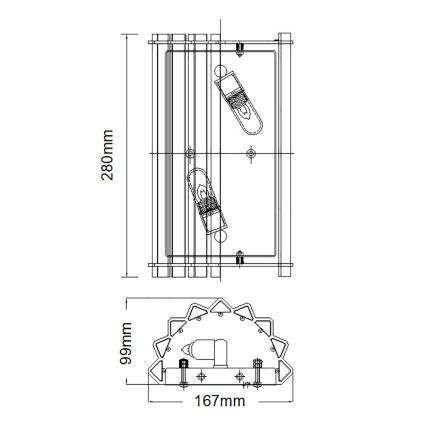 Kichler - LED væglampe til badeværelse CRYSTAL SKYE 2xG9/3W/230V IP44