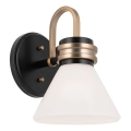 Kichler - LED Væglampe til badeværelse FARUM 1xG9/3W/230V IP44 sort/messing