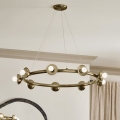 Kichler - Lysekrone med kabel PALTA 9xE14/40W/230V guld